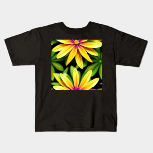 Just a Vibrant Flower Pattern 10 - Bright and Cheerful Design for Home Decor Kids T-Shirt